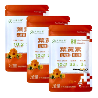 大康生醫 舒視 FloraGLO游離型葉黃素 蝦紅素 花青素 玻尿酸 金盞花 山桑子 枸杞 晶亮保健, 3個, 30顆