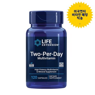 라이프익스텐션 투퍼데이 멀티비타민 120캡슐 종합영양제 [미국직구], 120정, 3개