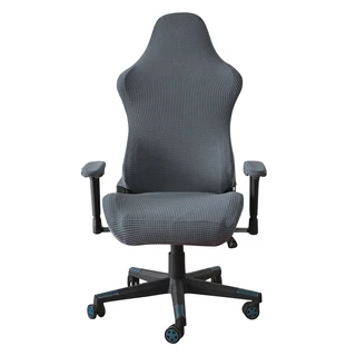 게임용 안락 의자 시트 커버 사무실 연회 더러움 방지 케이스 신축성 있는 스포츠 컴퓨터, 없음, 02 C-76-Grey