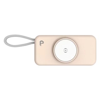 PUREPOWER 隨身電源 20W 5000mAh 支援 Apple Watch 無線充電, 奶茶色, PUREPOWER｜普格爾能量電眼隨身行動電源 直插式 apple watch充電