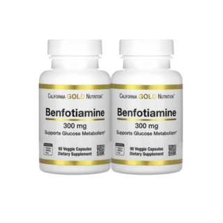 1+1 캘리포니아 골드 뉴트리션 벤포티아민 300mg 베지 캡슐 90정, 2개