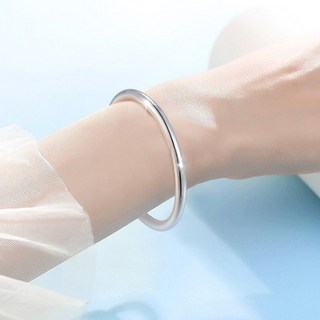 桃園出貨 s999古法傳承銀手鐲女 純銀手工手環 光麵實心閉口手環 手鐲 手環 純銀飾品 純銀手環