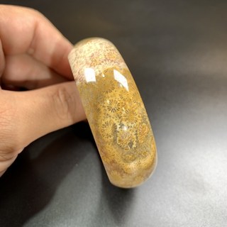 珊瑚玉手鐲 菊花石A186 內徑55mm 版寬21.5mm 天然玉石手環