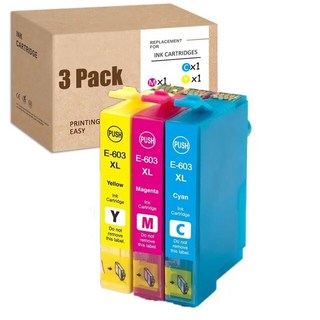 프린트 프린터 호환 XP-4100 XP 프린터용 잉크 엡손 603XL 호환 블랙, 3개, 02 3pcs C M Y