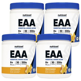 nutricost 必需胺基酸 水蜜桃芒果, 4個, 330g