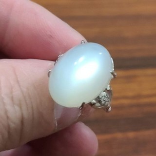 月光石拉長石戒指 蛋面天然水晶玉石特賣#B397-3