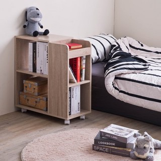 TZUMii德爾活動收納櫃 邊櫃 桌邊櫃 床頭櫃 置物櫃 沙發櫃邊櫃-淺橡木, 1個, 德爾活動收納櫃-淺橡木, 淺橡木