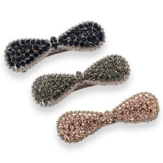 다이나토리 고급 보석 둥근 리본 자동머리핀 3종세트