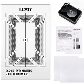 럭시브 카드 그레이딩 센터링 도구 키트 30X 확대 도구가 있는 센터 깨끗한 천 2개 가이드, 1개