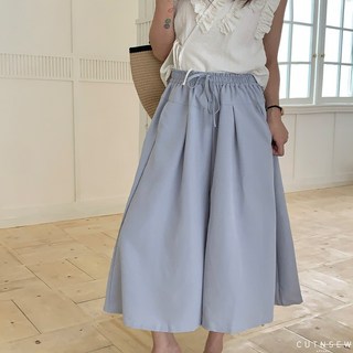 CUTNSEW 82111 輕垂感七分傘擺寬褲
