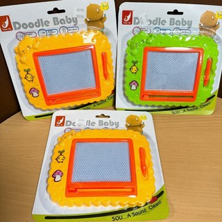 翔翼玩具 迷你小畫板 畫畫教學版 數字白板 磁性畫板 安全玩具, 1個, 磁鐵版畫板(顏色隨機)300746