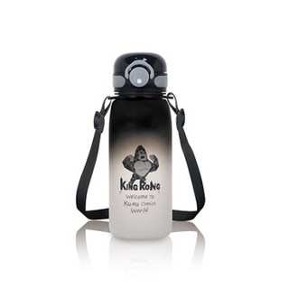 新品 KUKU 酷咕鴨 彈蓋鎖扣漸變水壺 / 彈蓋提把胖胖水壺 大容量 大人小孩都適用, 漸變550ml-夜黑, 1個