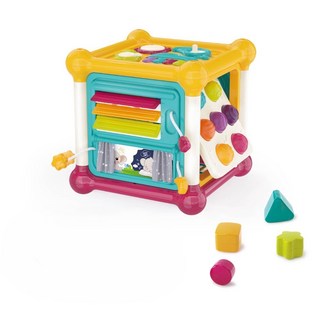 玩具星球 音樂探索忙碌盒 六面體 聲光音樂啟蒙 手眼協調訓練, 彩色, 1個