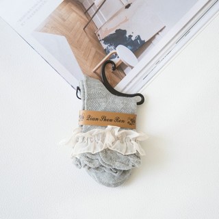 可愛學院風荷葉邊女襪 時尚百搭舒適透氣襪 小清新森女系甜美襪子