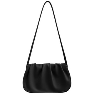 【MDMS】韓系雲朵包 包包 肩背包 斜背包 小廢包 側背包 抓皺包 手機包 側背包女 手拿包 單肩包 小包, 黑色