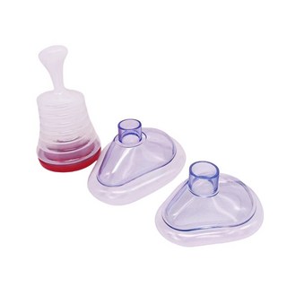 도구 처치 하임리히법키트 가정용 교육 구조 기도 장비 장치 질식 휴대용, F_투명 빨강 성인/아동 마스크, 1개