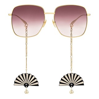 GUCCI 迷鏈系列 金色墨鏡 太陽眼鏡 GG1031S