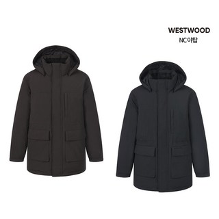 [웨스트우드] (한정수량 특가세일) 남성 겨울 보온 경량 탁월한 와샤원단 중힙기장 헤비 덕다운 패딩 자켓 / 오리털 80:20 편안한 착용 / 야외활동 일상복 캐주얼