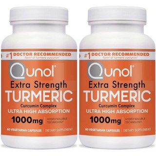 Qunol Turmeric Curcumin 1000mg 60베지캡슐 2팩, Capsules, 2개