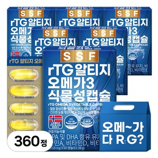 순수식품 rTG 알티지 오메가3 1000mg, 60정, 6개