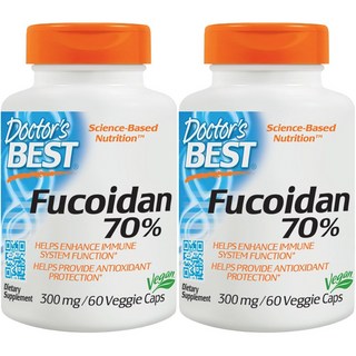 Doctor's BEST 褐藻醣膠素食膠囊 300mg, 60顆, 2罐