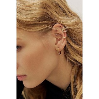 Lindsey L. Allen Gold Granule Cuff Threader Earring