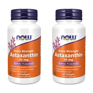 NOW Foods 蝦紅素10mg軟膠囊, 60顆, 2罐