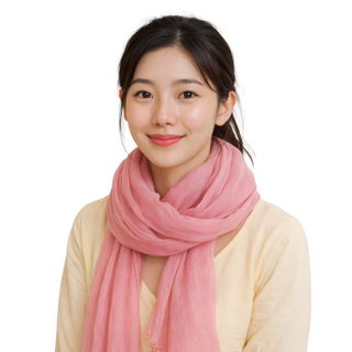 모노위브 은은한 파스텔 봄가을 쉬폰 스카프