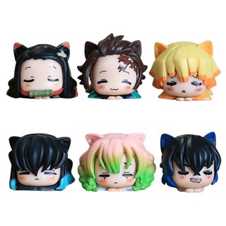 귀멸의 칼날 미니 피규어 6종 세트 애니메이션 굿즈, 1개