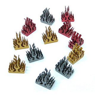 AL-TRON 記憶體散熱片 (金/紅/鈦色)三色可選, 紅, 1個