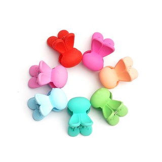 이쁨달다 미니 칼라집게핀 20입 1통 set 크라운 바니 미키 무광 여아 유아 헤어핀세트