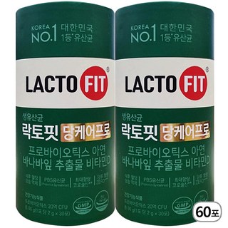 PnC 락토핏 당케어프로 생유산균 30포, 2g, 60개