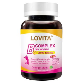 Lovita愛維他 女性長效緩釋型B群素食, 30顆, 1.1g, 1罐