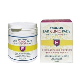 프루너스 이어 크리닉 패드 40매 이어크리닝 강아지 고양이 귀청소, 1개