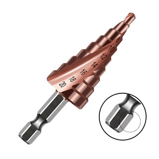 Tinduo M35 스텝드릴 스텝 기리 코발트포함 고경도 철강판 스테인레스전용, 4-20mm, 1개