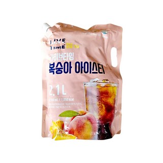 라이브타임 복숭아 아이스티, 2.1L, 1개