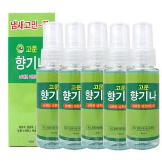 고운 향기나 40mlX5개/발 땀 신발 냄새 제거제 상쾌한 피톤치드향, 5개, 40ml