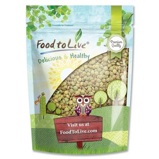 Food to Live - 전체 녹색 렌즈콩 11kg25파운드 건조 생 싹이 트기 가능 코셔 비건 식이 섬유와 단백질이 풍부합니다 물에 담그지 않아도 됩니다 [호환], 16 Ounce (Pack of 1)