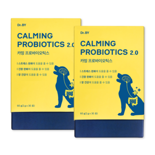 닥터바이 카밍 프로바이오틱스 강아지 스트레스 유산균 변비 장 건강 영양제, 30회분, 장건강/유산균, 2세트