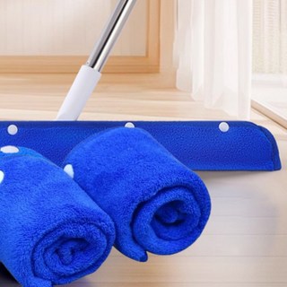 똑딱이 탈부착 밀대걸레 1+1 밀 걸레 물걸레포 물걸레 밀대 스퀴지 막대 바닥물기제거, 걸레 53cm 1+1