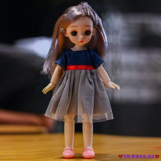 臺灣發貨 24釐米芭登洋娃娃比公主一套換裝bjd蘿莉洋娃娃女孩玩具生日禮物, 1個, B款娃娃【送鞋子】9寸袋子裝