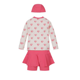베네통키즈 여아용 하트팝 래쉬가드 세트 QCETQ1431