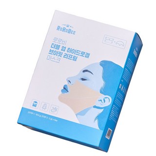 로로비 더블업 콜라겐 하이드로겔 브이라인 리프팅 팩 마스크 시트 LS0010, 1개, 10개입