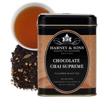Harney & SON 온s 블랙 캐스크 버번 블랙 티 4온스 루즈 티560653, 초콜릿 차이 슈프림, 4온스 (1봉), 113.4g