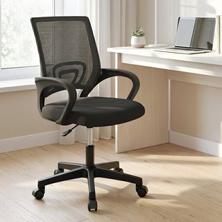 벨라까사 허리 편한 사무용 컴퓨터 메쉬의자, 블랙