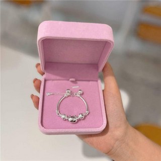 熱銷 親子款 純銀手鏈 甜美可愛銀鐲子 銀手鐲 生日禮物 簡約手鏈