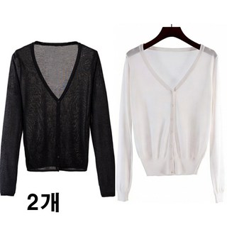 차쿠 1+1 여성 봄 여름 통풍 니트 가디건 자외선 차단 간절기 가디건 중년 빅사이즈 래쉬가드