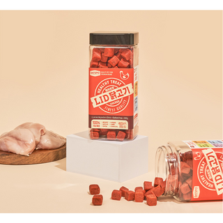 벨버드 더 건강한 큐브져키 강아지간식 600g, 닭고기 + 황태 혼합맛, 1개