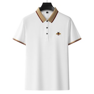 메페니 라펠 스트레이트 남자 자수 카라 티셔츠