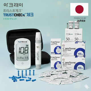 트러스트체크 풀세트 혈당측정기 + 시험지 100매 + 채혈침 210매 + 알콜솜 200매, 1개